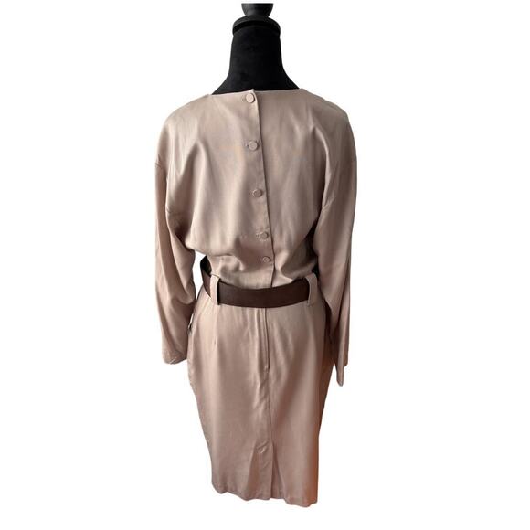 Vintage Rabbit Rabbit Rabbit Designs Taupe Dress – Equestrian Womens Size: 13/14 - Picture 4 of 4